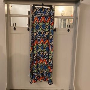 Bright rainbow tribal maxi Skirt 🌈